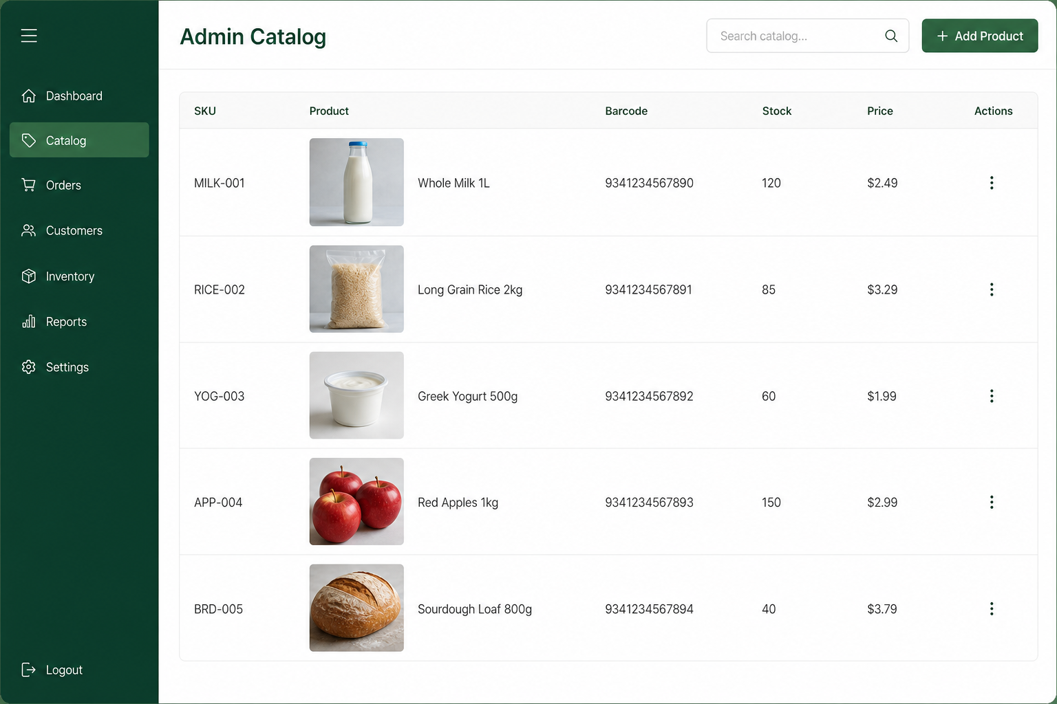 Product catalogue